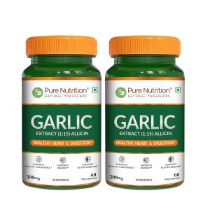 Pure Nutrition Garlic Extract 500mg Capsules 60 – Allium sativum