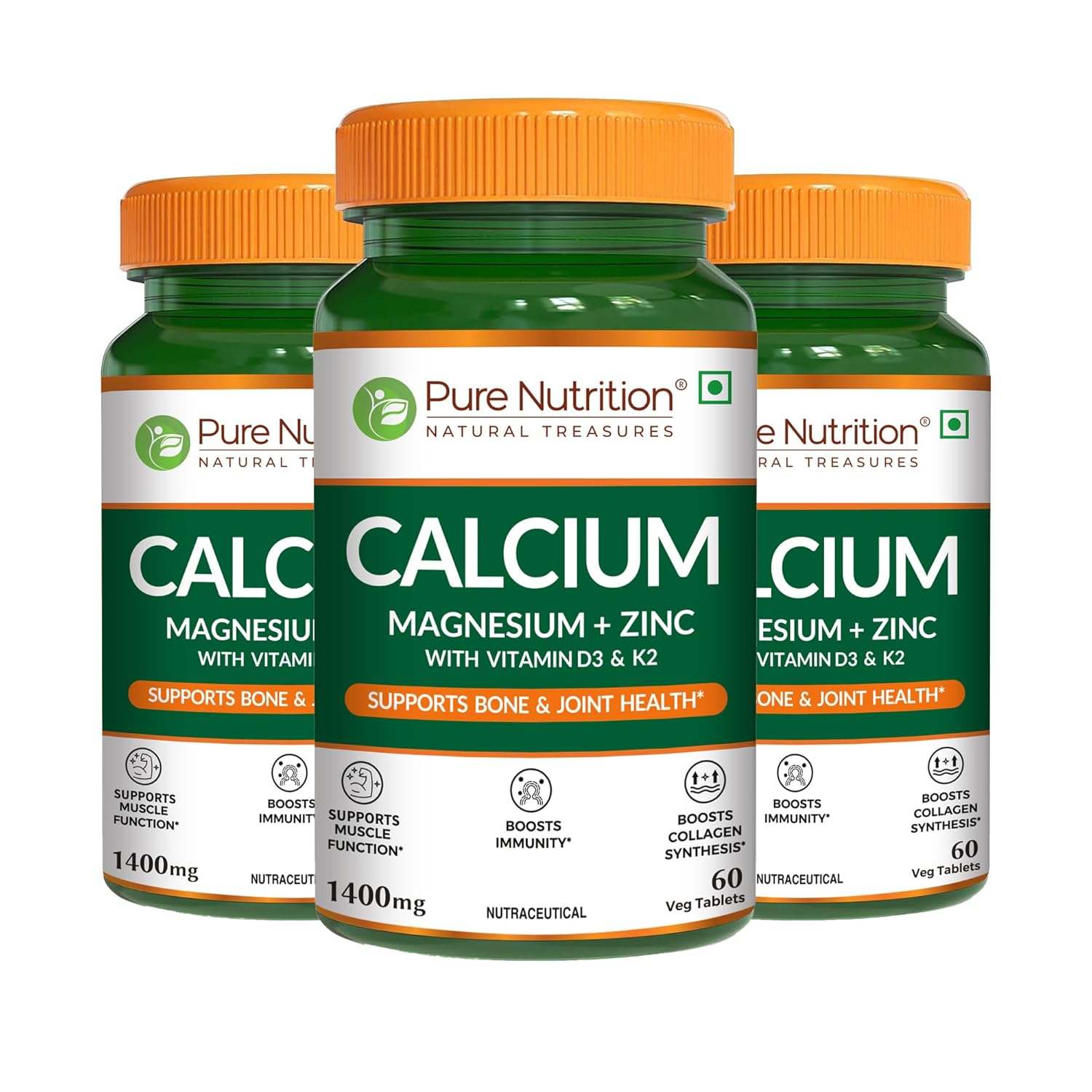 Pure Nutrition Calcium Citrate + Vitamin D3 & K2 Tablets 60 – Vitamin Supplement