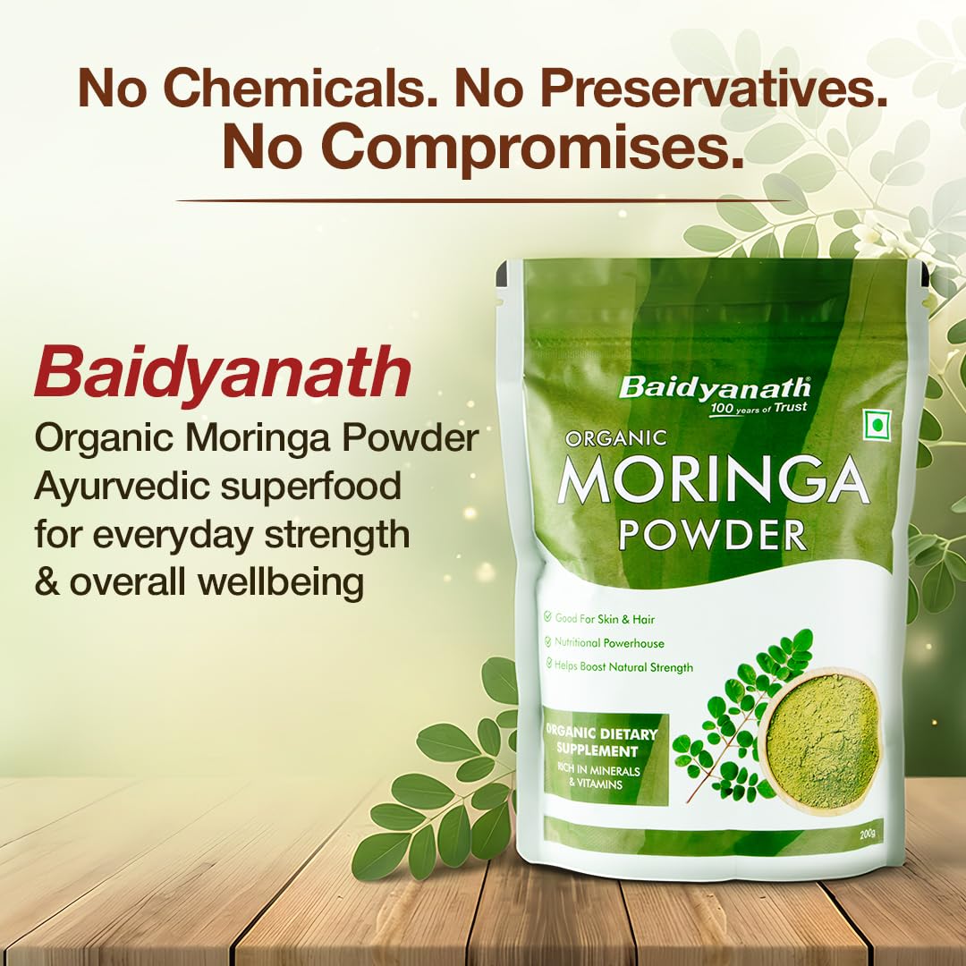 Baidyanath Organic Moringa Powder 200g – Moringa oleifera