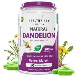 HealthyHey Dandelion Root Extract 10: 10:1 Capsules – Taraxacum officinale