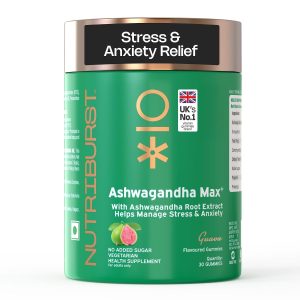 Nutriburst Ashwagandha Max 500mg Gummies – Withania somnifera