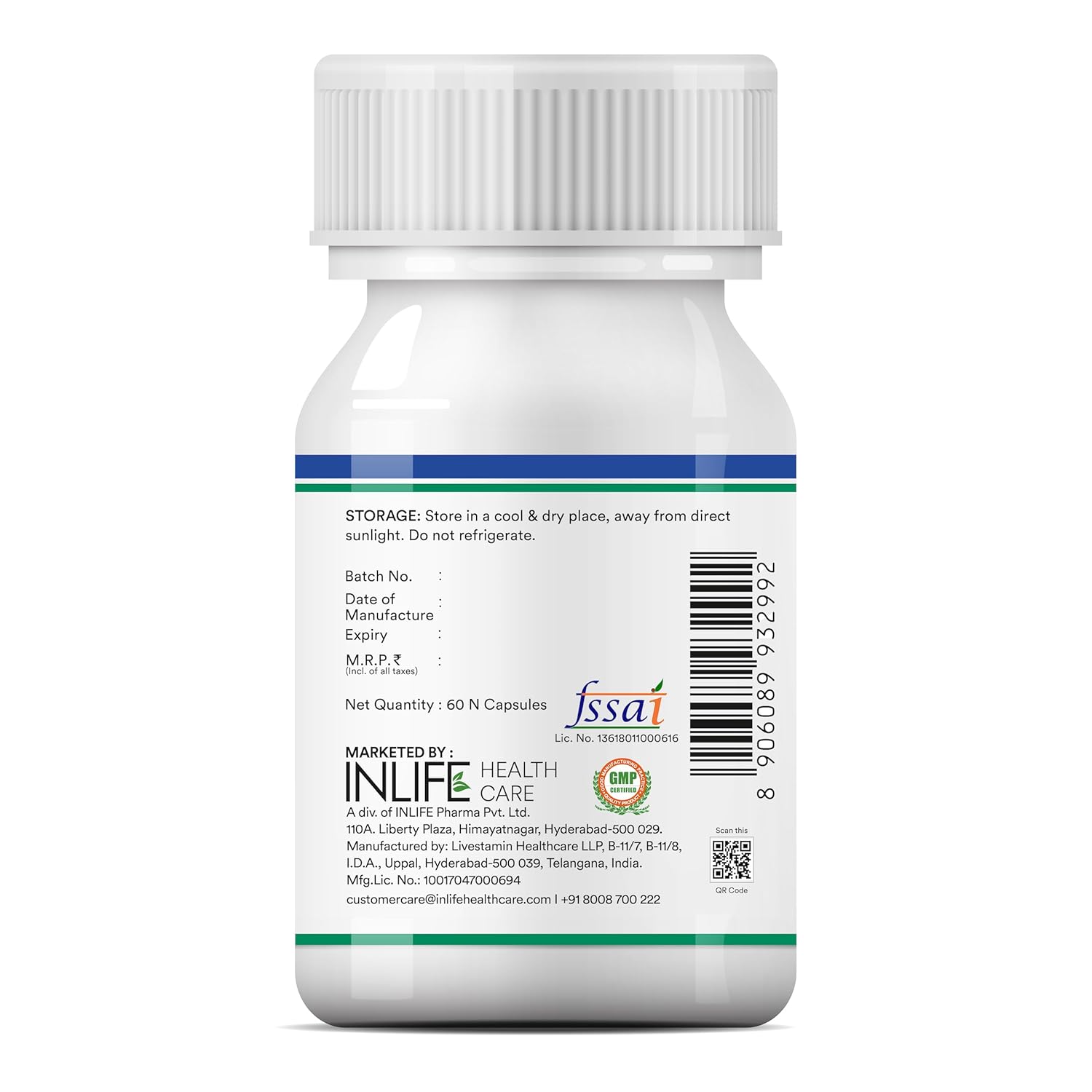 INLIFE Lutein & Bilberry Eye Health Capsules 60 – Vaccinium myrtillus