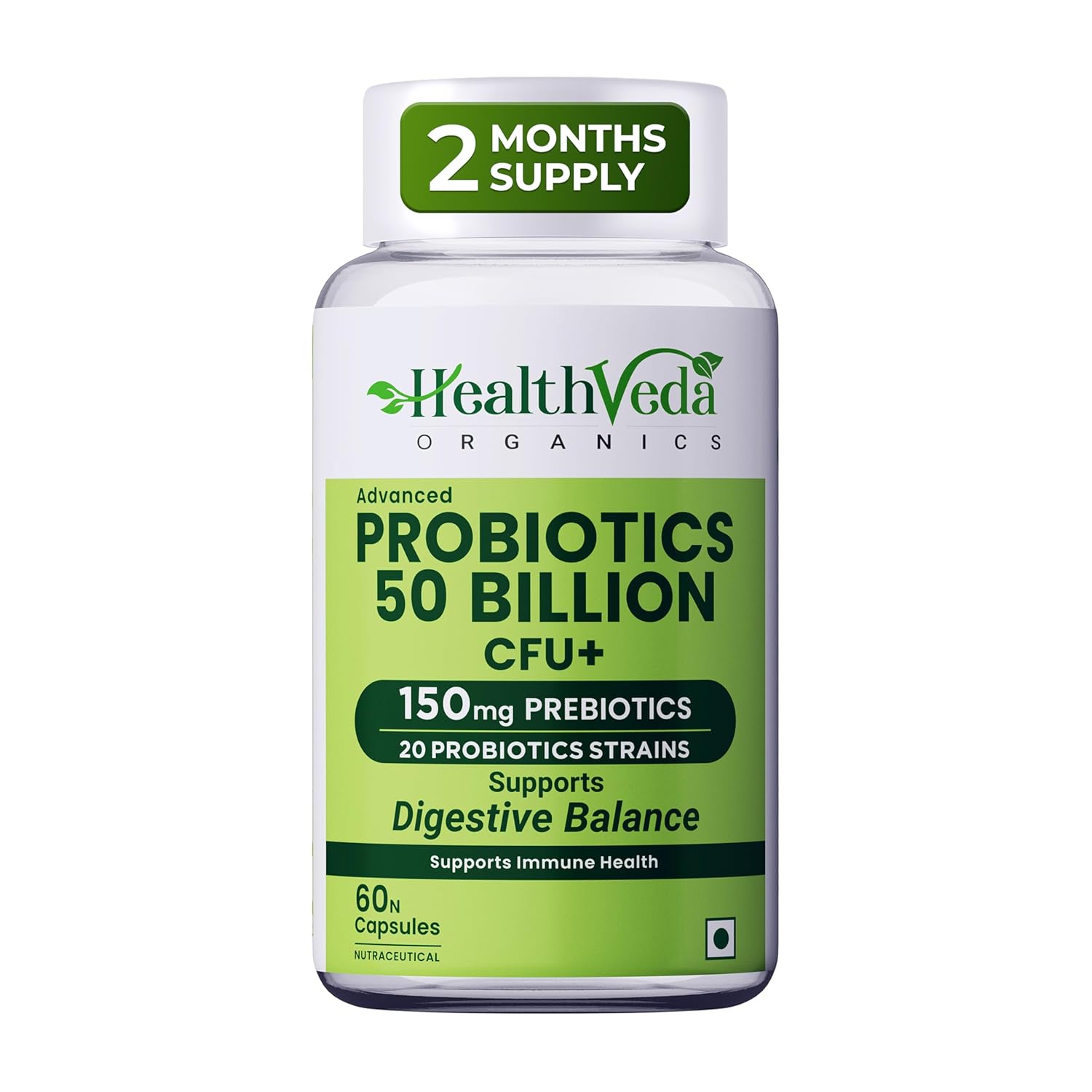 Health Veda Probiotics CFU 50Billion Capsules – Ayurvedic Herb