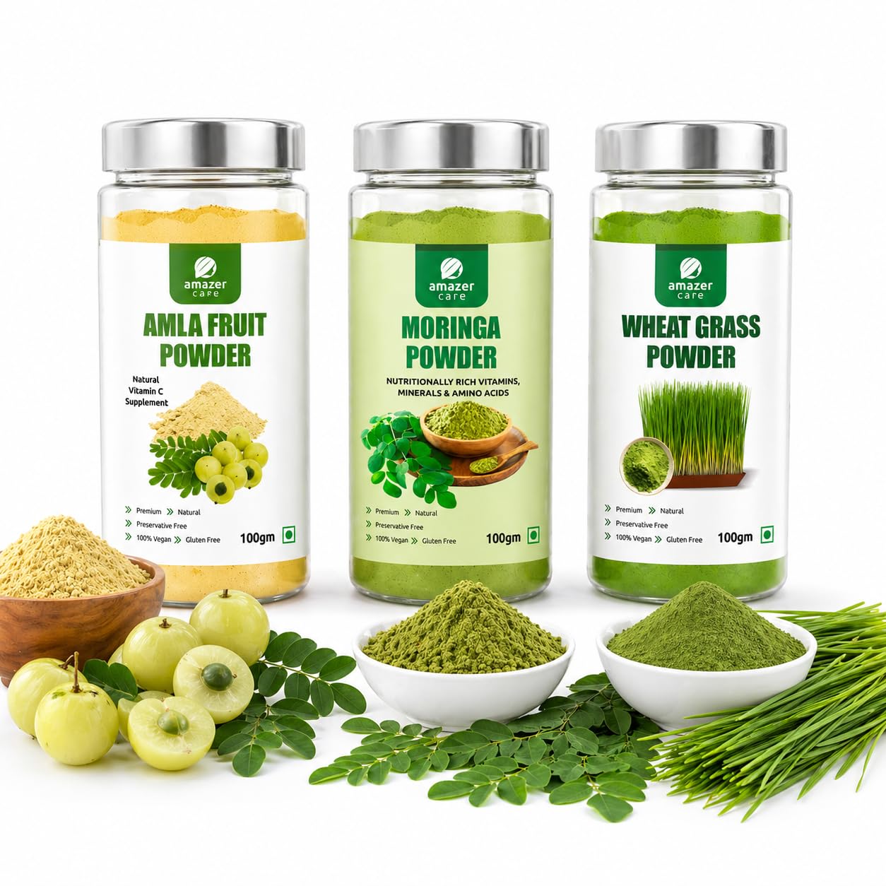 AmazerCare Barley Grass Powder 100g – Hordeum vulgare