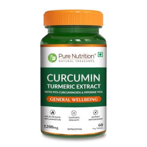 Pure Nutrition Curcumin with Piperine Tablets 60 – Curcuma longa