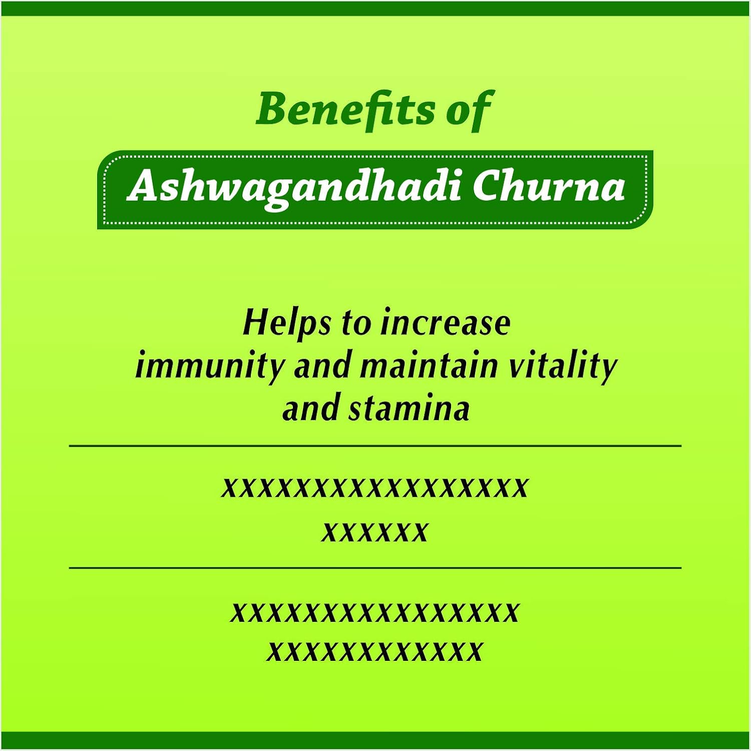 Baidyanath Ashwagandhadi Churna Powder 100g – Withania somnifera