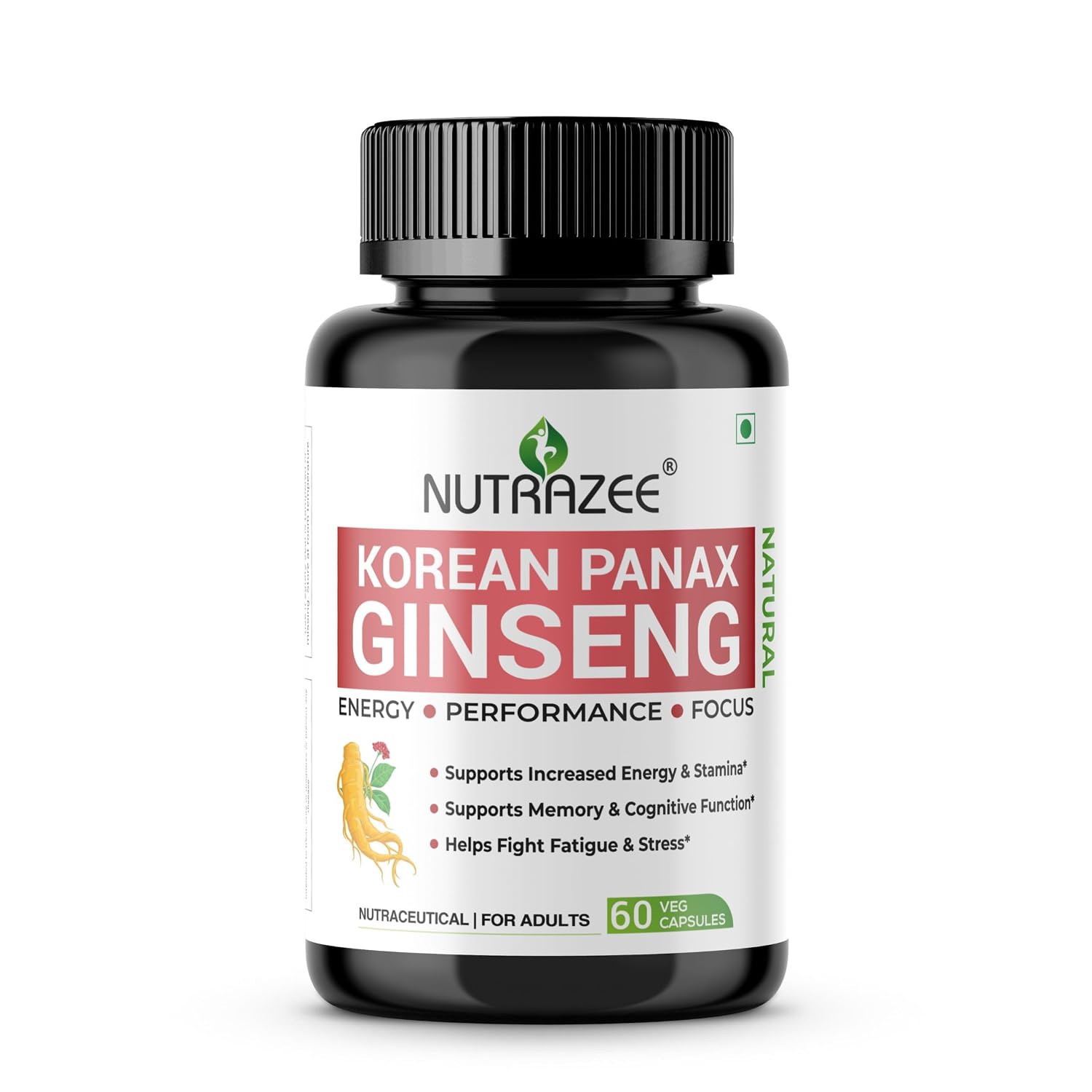 Nutrazee Korean Red Panax Ginseng Capsules – Panax ginseng