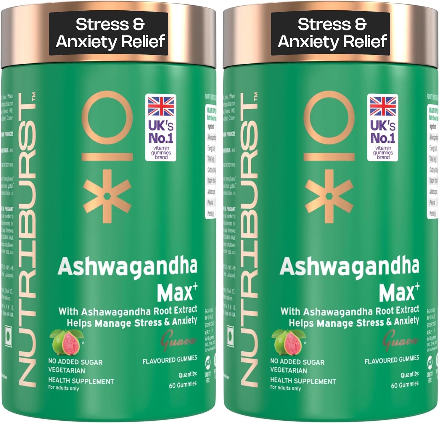 Nutriburst Ashwagandha Max 500mg Gummies – Withania somnifera