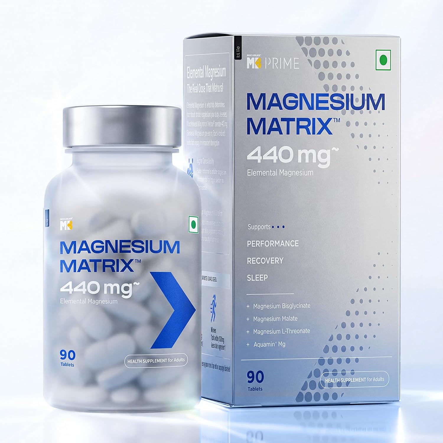 MuscleBlaze Magnesium Matrix 440mg Tablets 90 – Vegetarian Mineral
