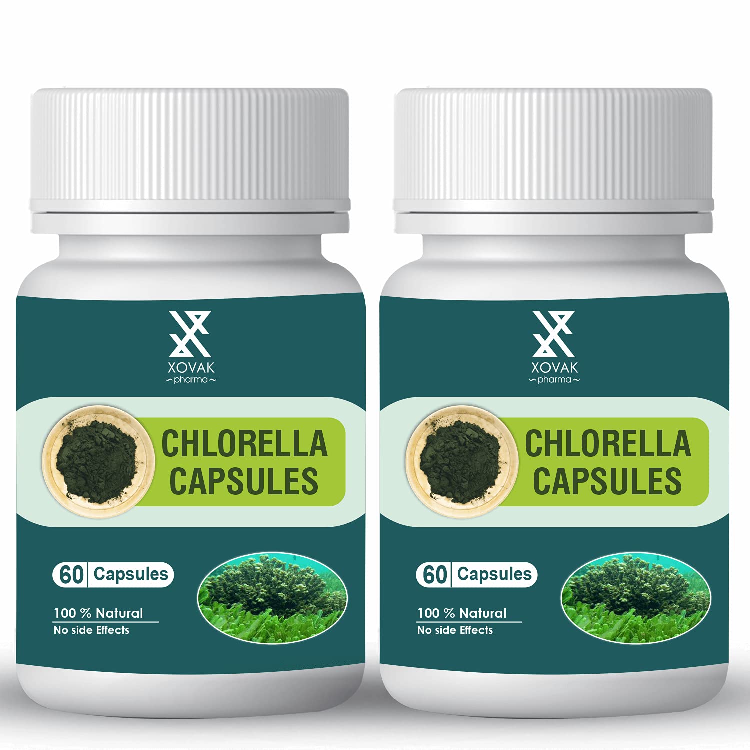 Xovak Pharma Organic Chlorella Capsules 60 – Chlorella vulgaris