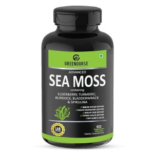 Greendorse Irish Sea Moss 7-in-1 with Spirulina & Bladderwrack Capsules – Ayurvedic Herb