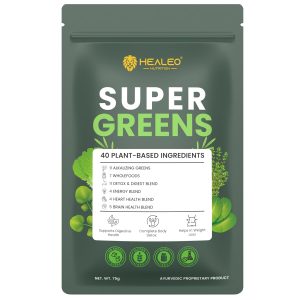 Healeo Super Greens Powder with 40 Plant-Based Ingredients Powder – Ayurvedic Herb