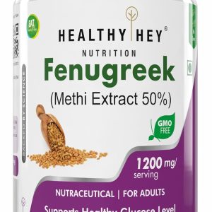 HealthyHey Nutrition Fenugreek Seed Extract Capsules 120 – Trigonella foenum