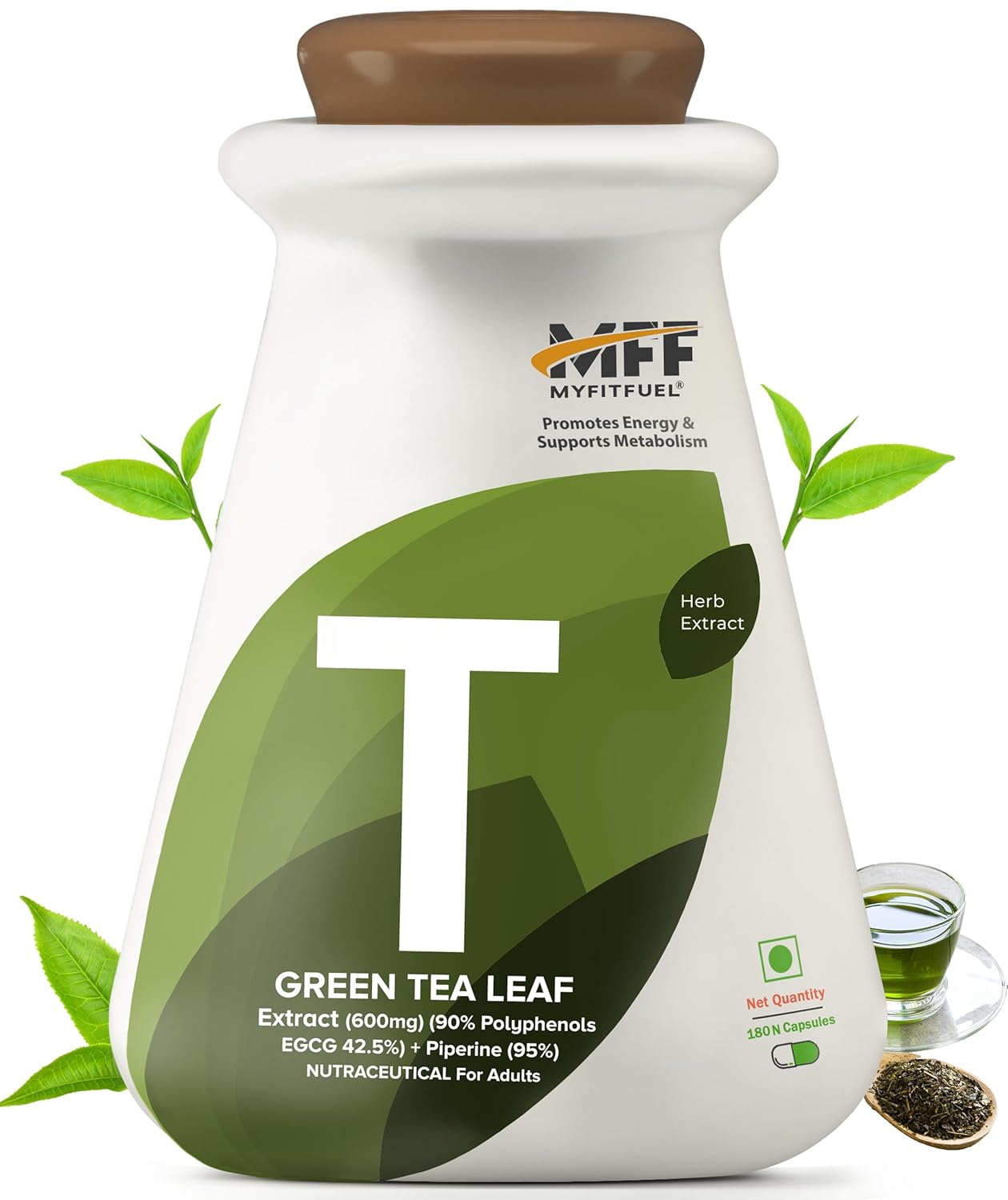 MyFitFuel Green Tea Extract with Piperine Capsules – Camellia sinensis