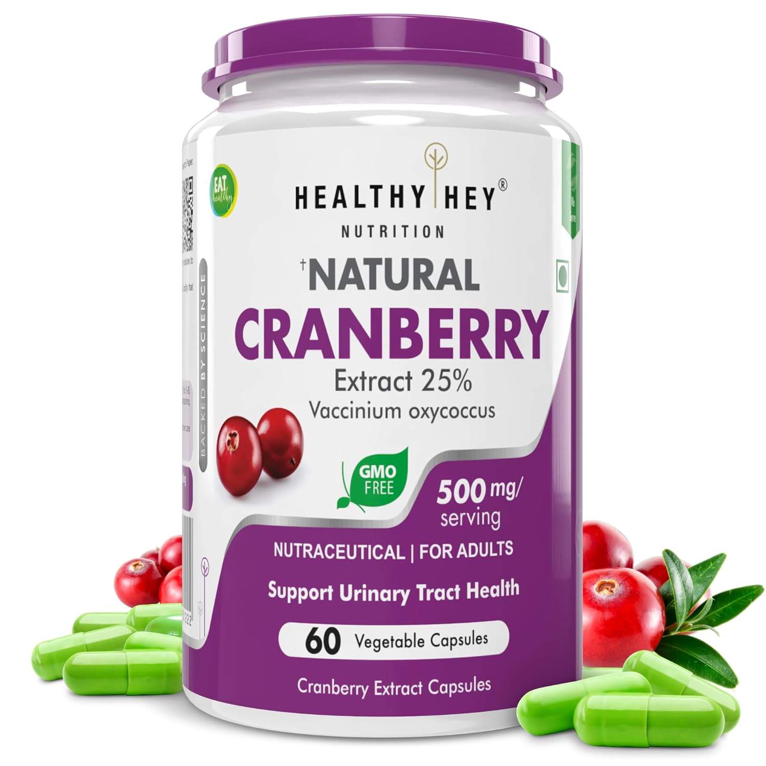 HealthyHey Cranberry Extract Capsules 60 – Vaccinium macrocarpon