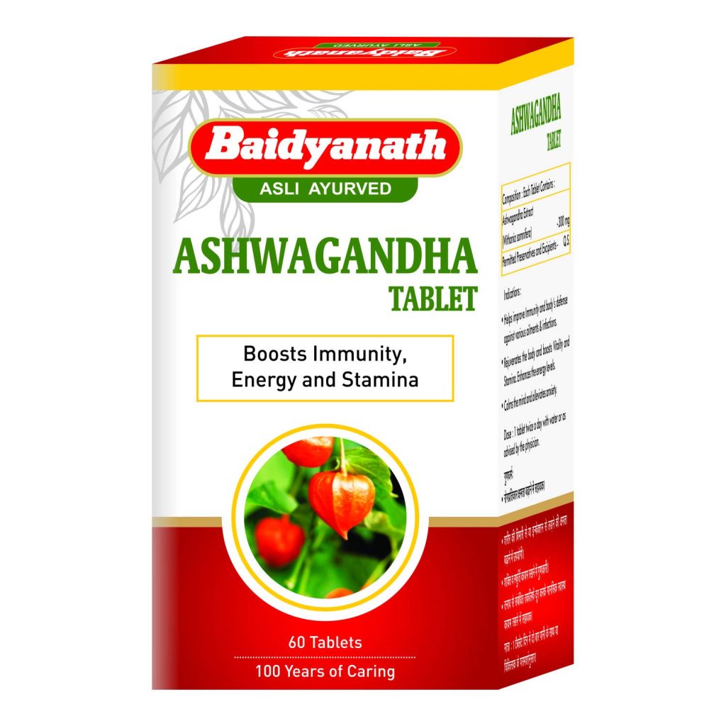 Baidyanath Ashwagandha Tablets 60 – Withania somnifera