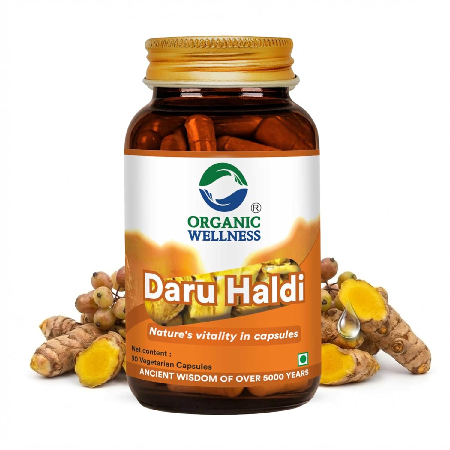 Organic Wellness Daru Haldi 90 Capsules – Berberis Aristata