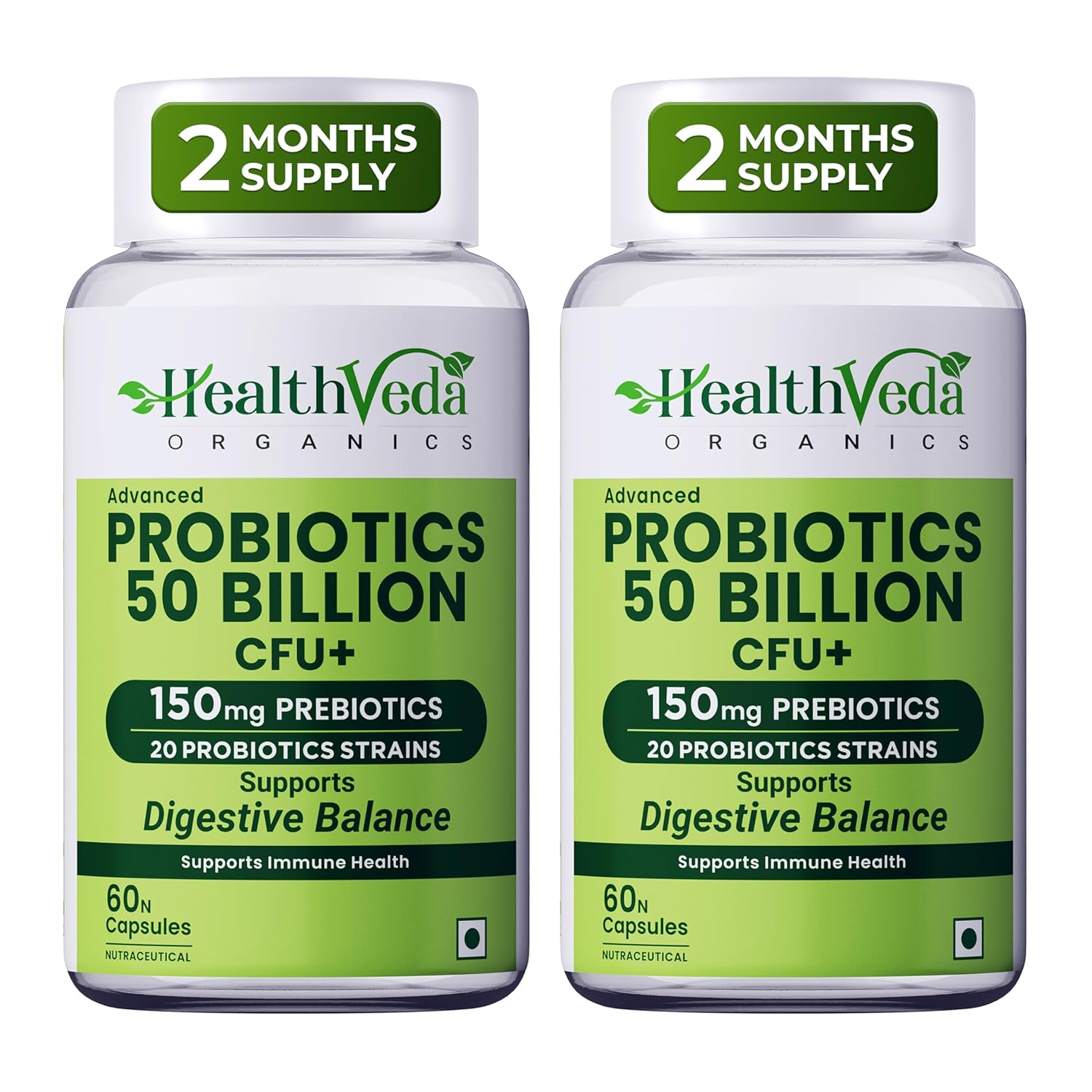 Health Veda Probiotics CFU 50Billion Capsules – Ayurvedic Herb
