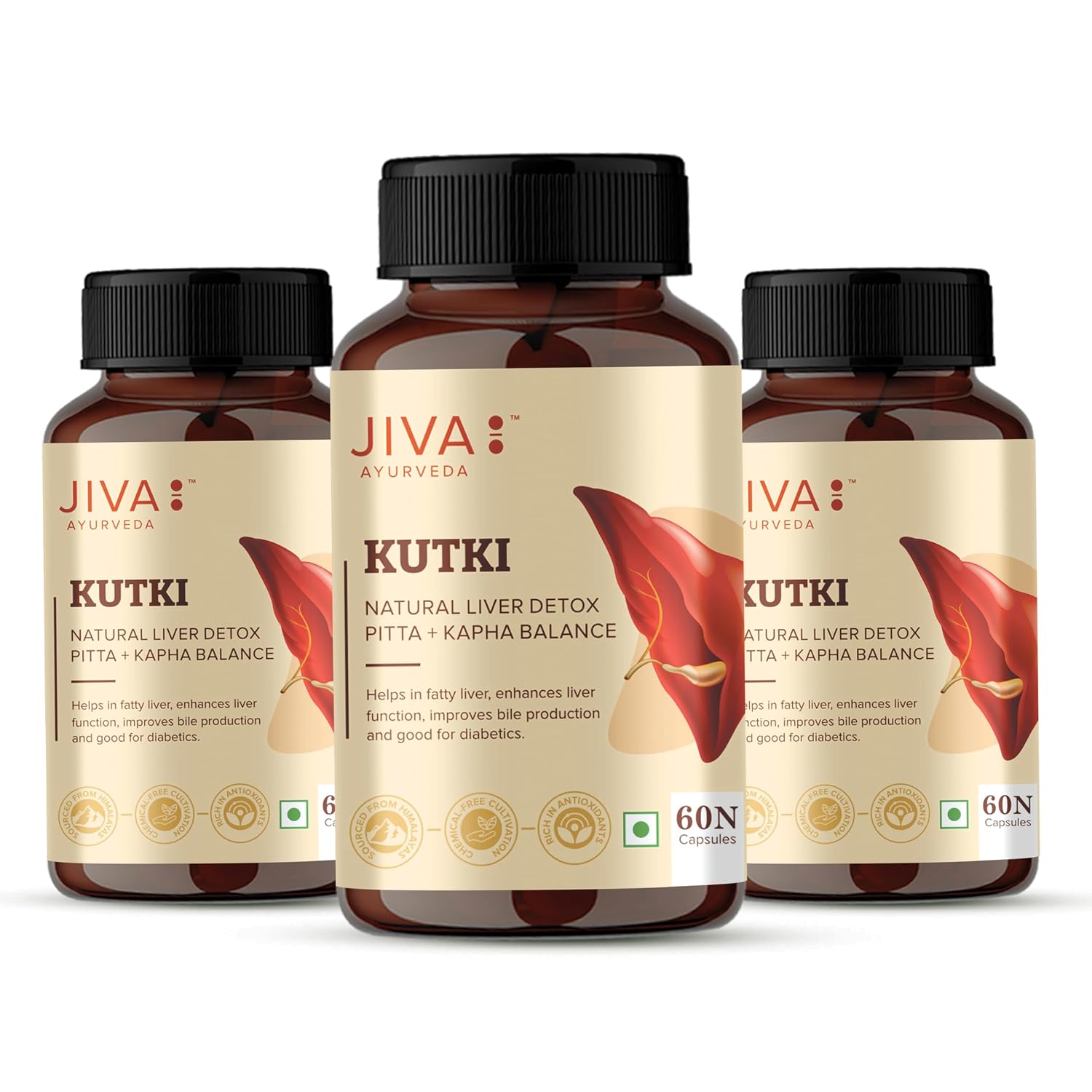 Jiva Ayurveda Kutki Capsules 60 – Picrorhiza kurroa