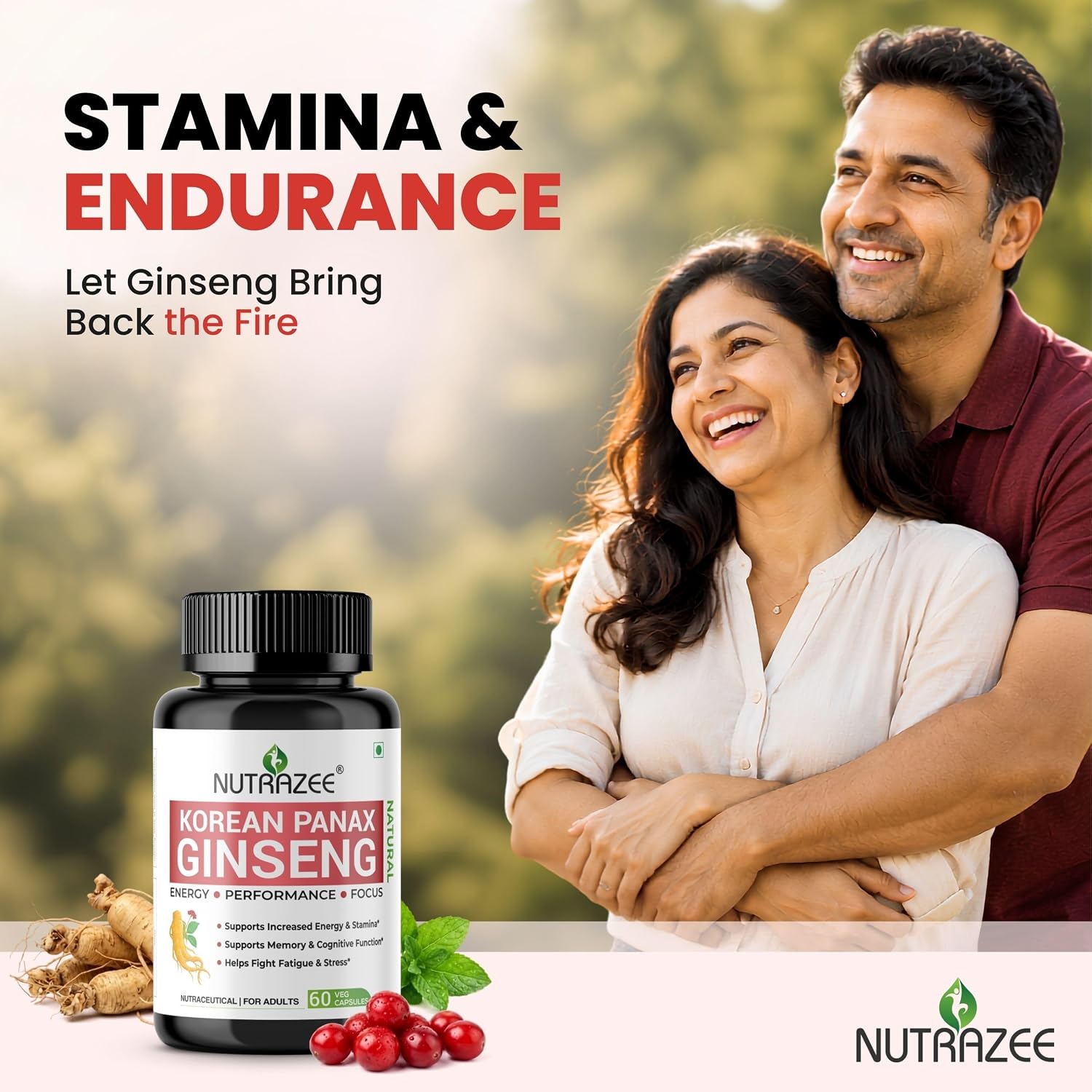 Nutrazee Korean Red Panax Ginseng Capsules – Panax ginseng