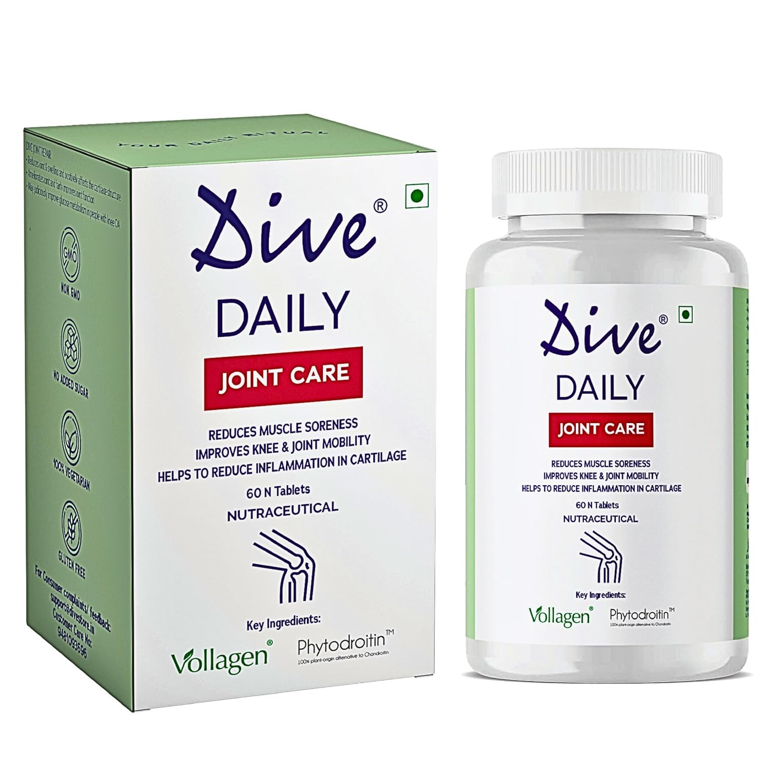 Dive Daily Joint Care with Glucosamine Sulphate 500mg Tablets – Ayurvedic Herb