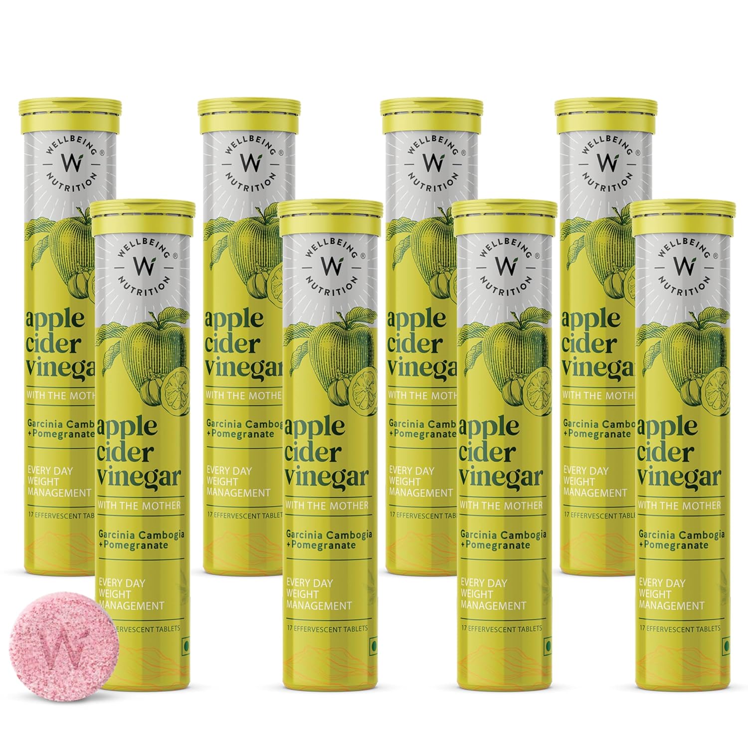 Wellbeing Nutrition Apple Cider Vinegar with Mother Effervescent Tablets – Ayurvedic Herb