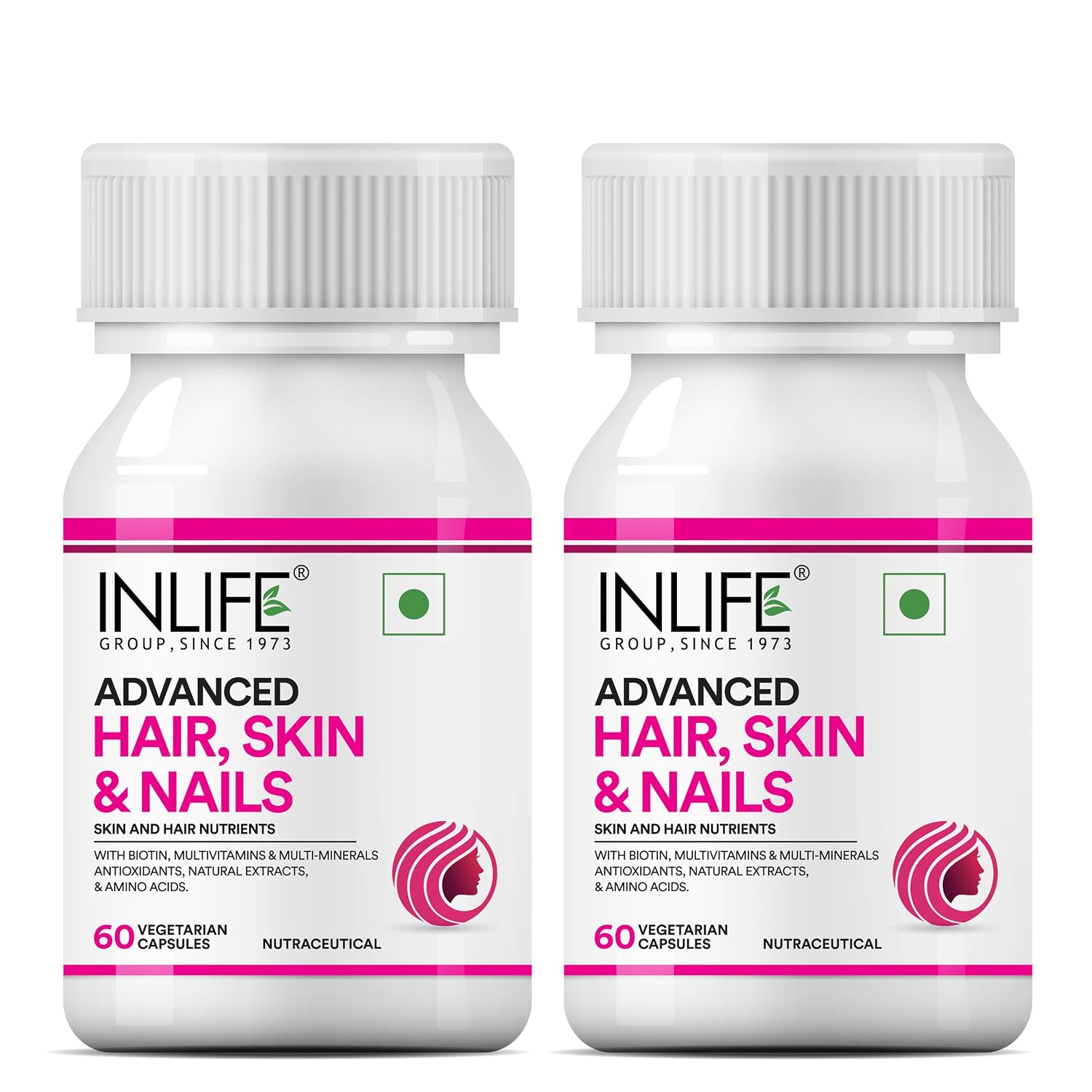 INLIFE Advanced Hair, Skin & Nails with Biotin Tablets – Ayurvedic Herb