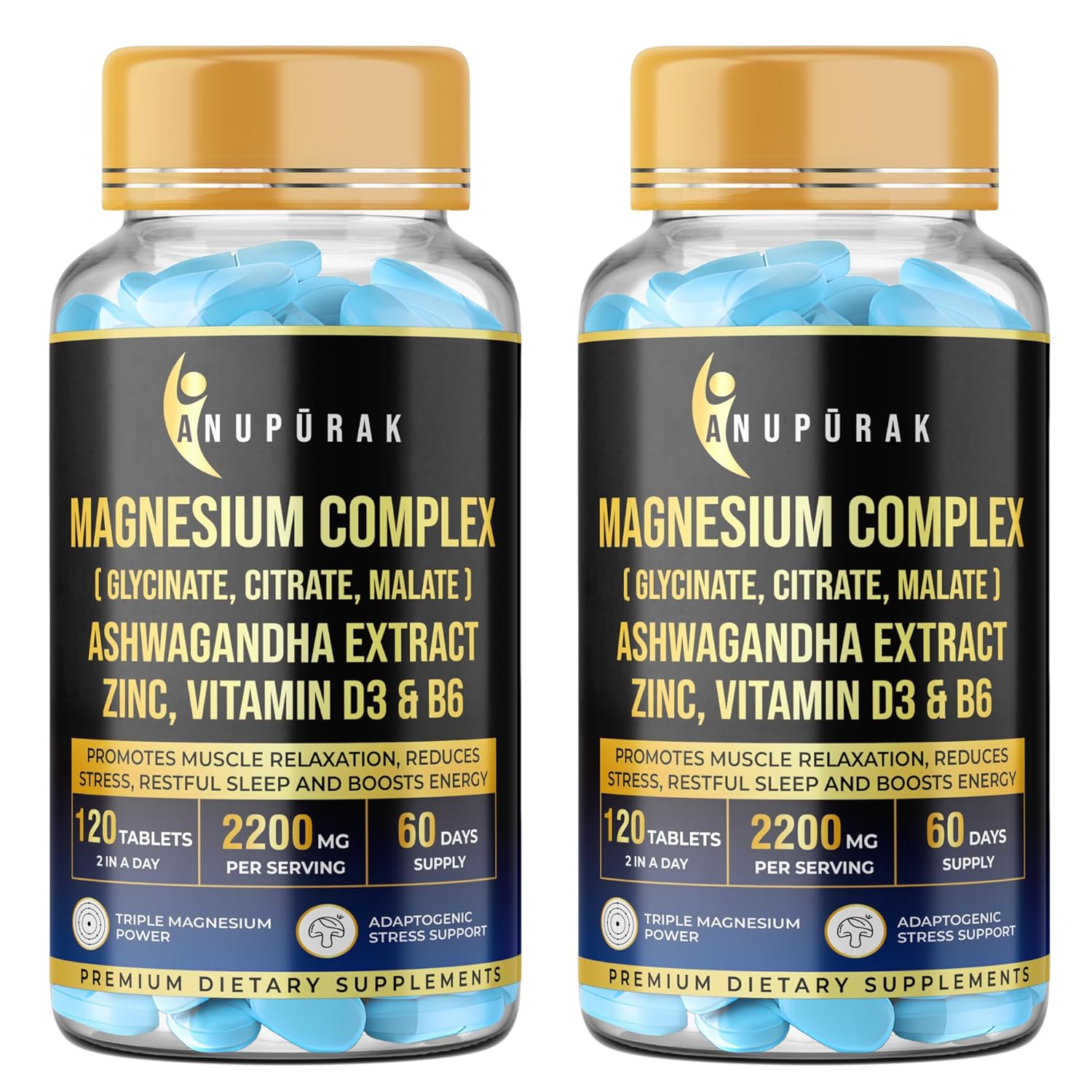 Triple Magnesium Complex 120 Tablets – High-Strength Vegetarian Mineral