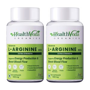 Health Veda L-Arginine with Chromium 1000mg Capsules 60 – Vegetarian Mineral