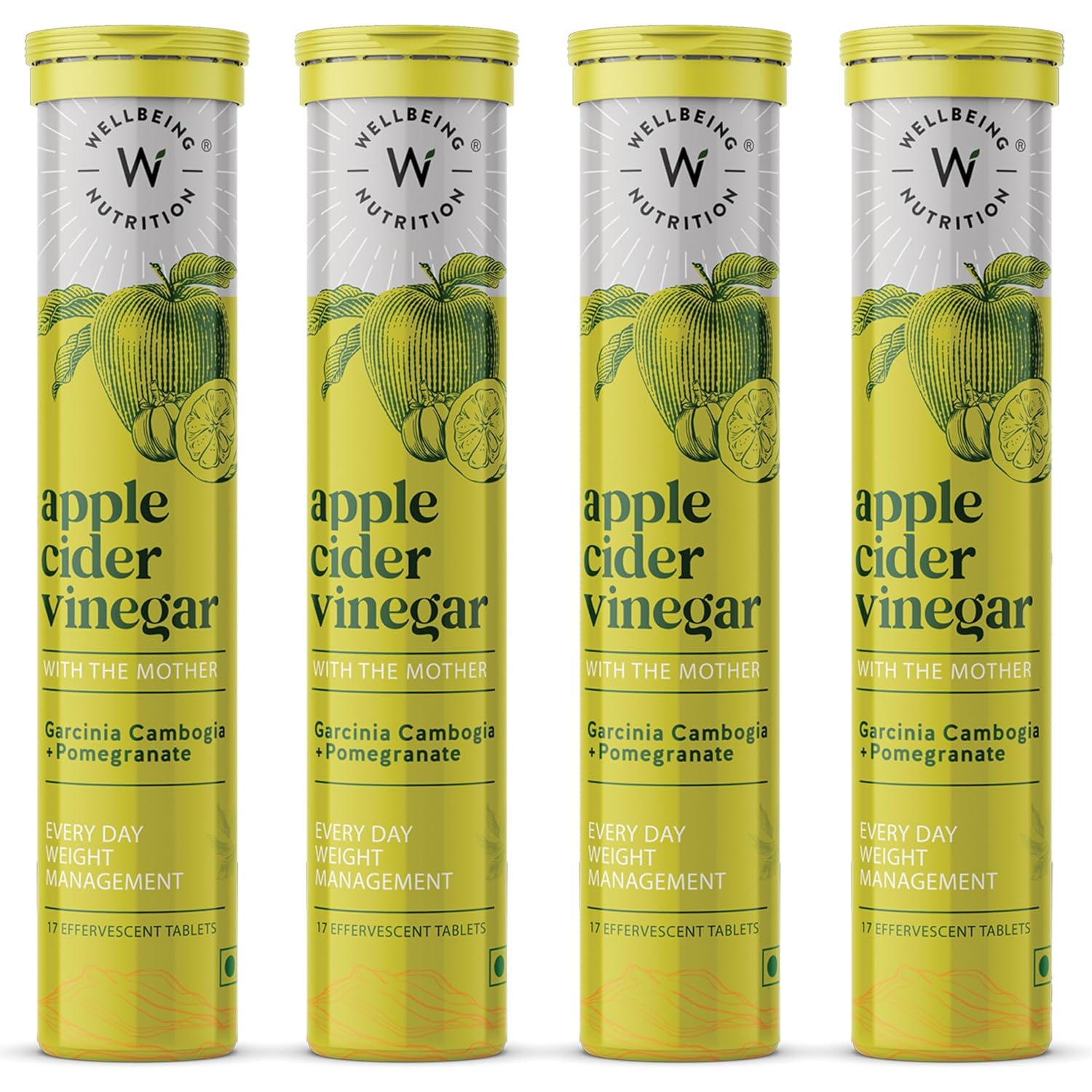 Wellbeing Nutrition Apple Cider Vinegar with Mother Effervescent Tablets – Ayurvedic Herb
