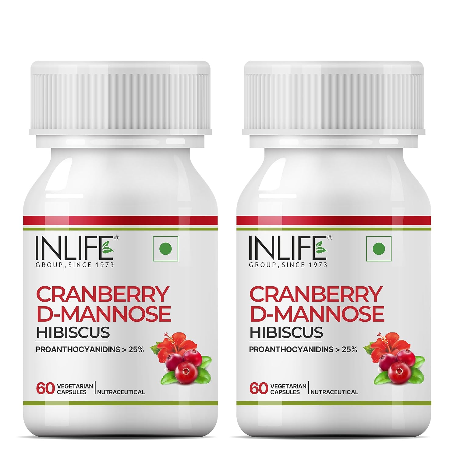INLIFE Cranberry with D-Mannose & Hibiscus Capsules 60 – Ayurvedic Herb
