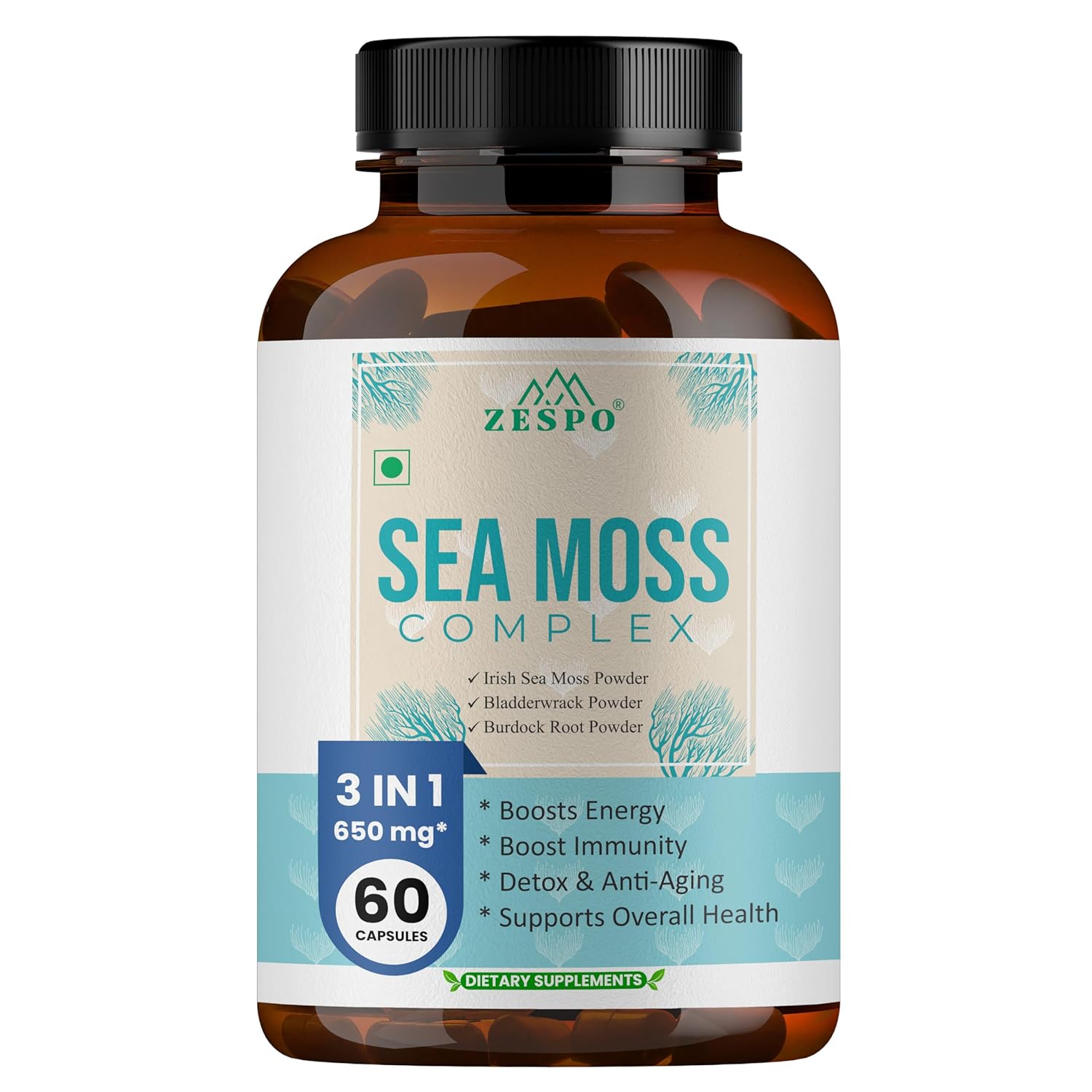 Zespo Sea Moss Complex Capsules 60 – Chondrus crispus