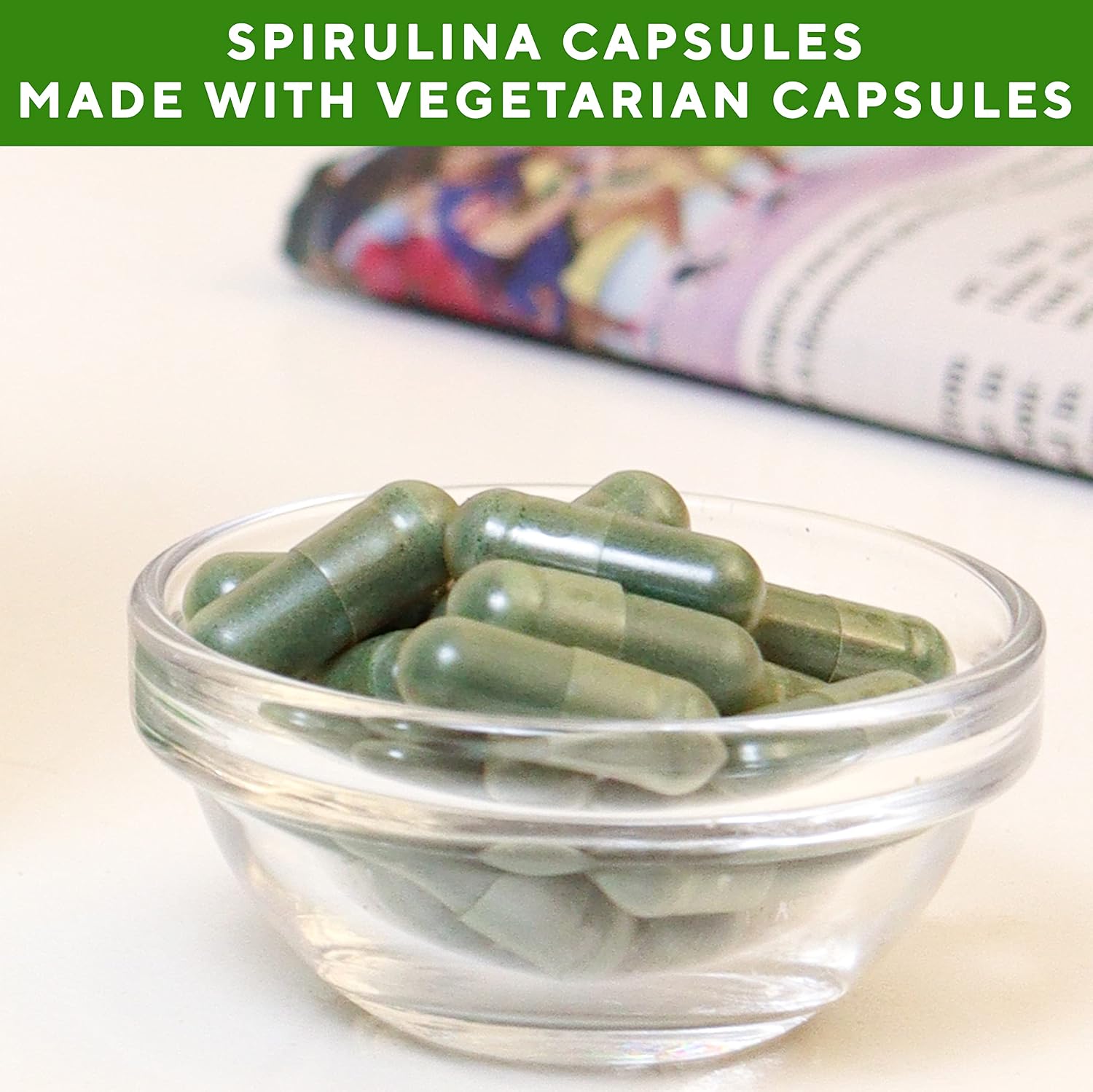 Grenera Spirulina 1000mg Capsules 90 – Arthrospira platensis