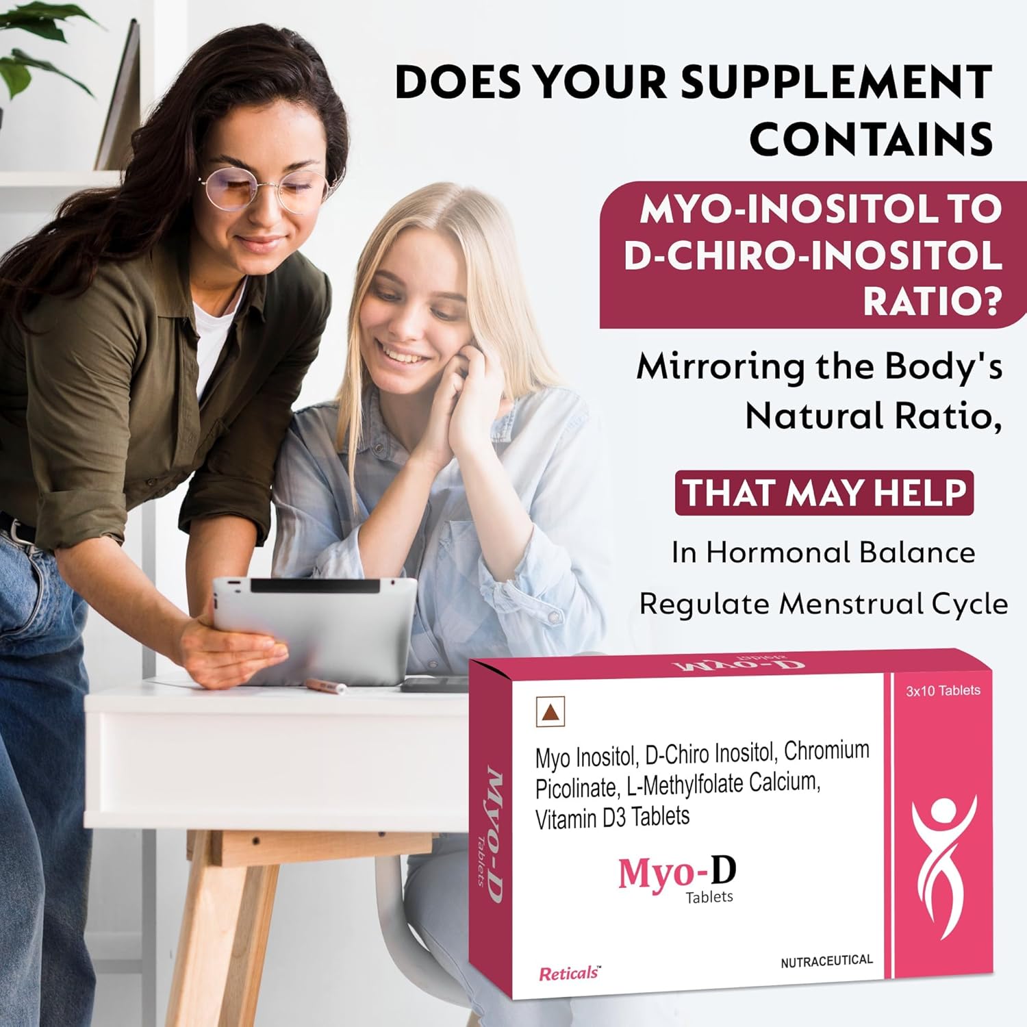 Reticals Myo-Inositol & D-Chiro Inositol Tablets – Ayurvedic Herb
