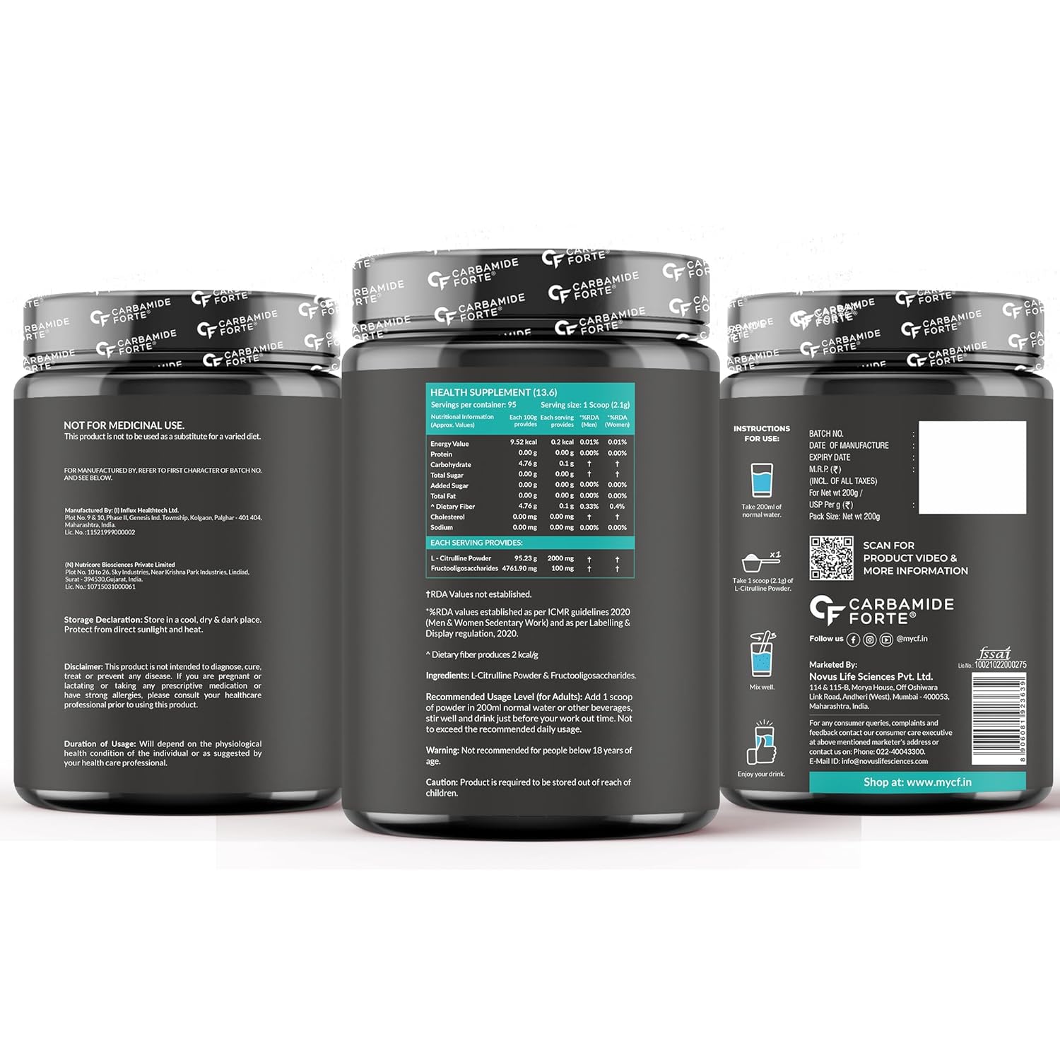 Carbamide Forte L-Citrulline Malate Powder 200g – Amino Acid