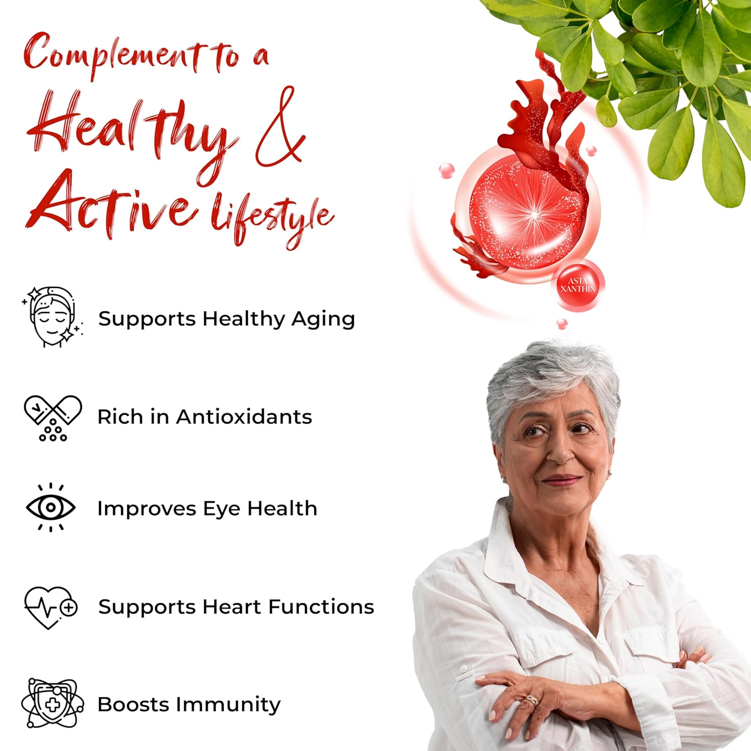 Health Veda Plant Astaxanthin 8mg Capsules 60 – Ayurvedic Herb