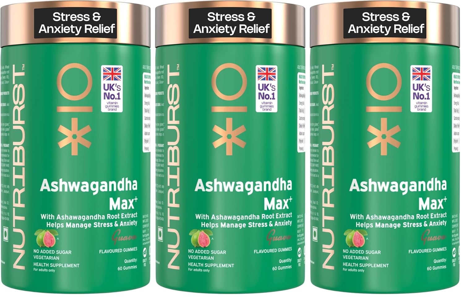 Nutriburst Ashwagandha Max 500mg Gummies – Withania somnifera