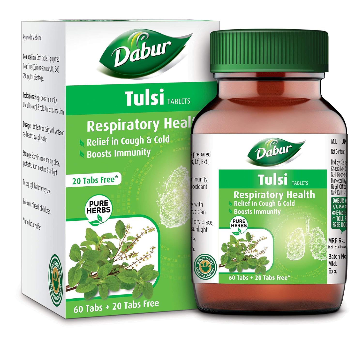 Dabur Tulsi Tablets 80 – Ocimum sanctum