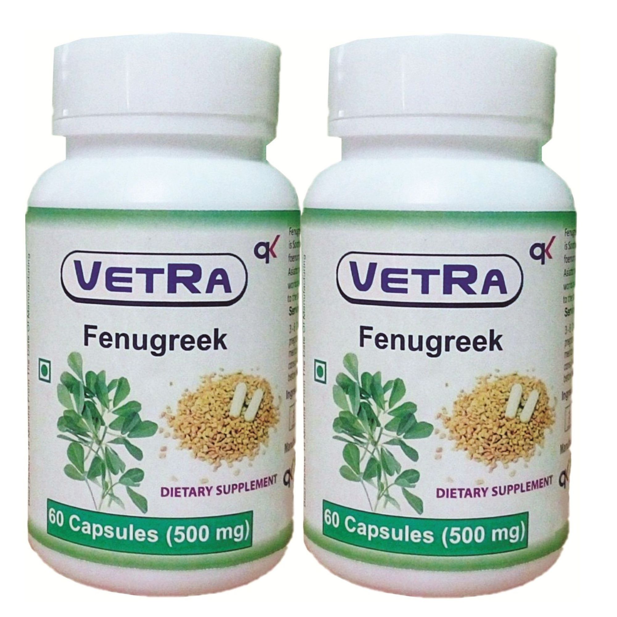 Vetra Fenugreek Capsules 60 – Trigonella foenum