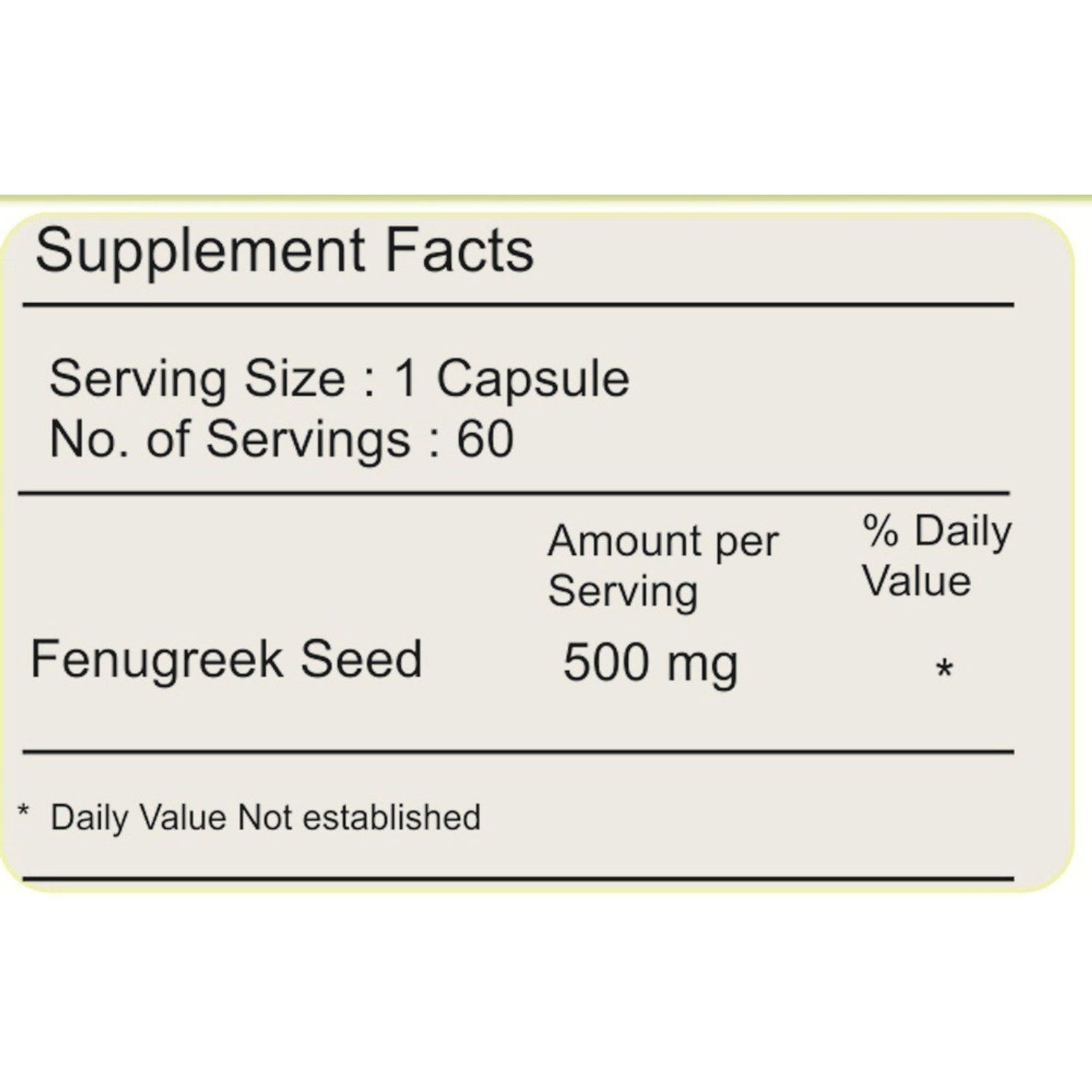 Vetra Fenugreek Capsules 60 – Trigonella foenum