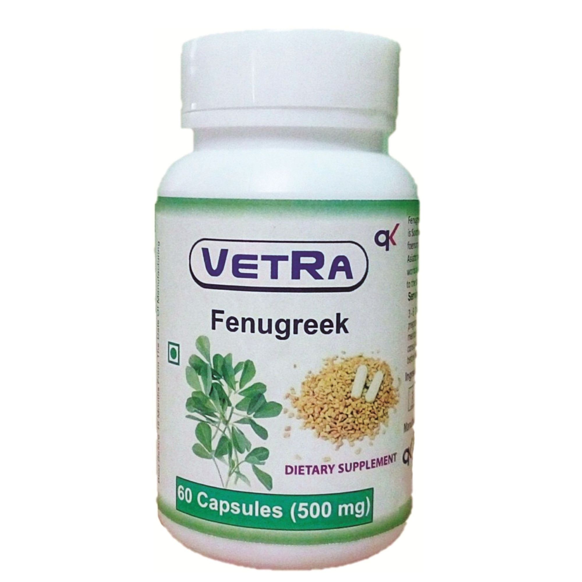 Vetra Fenugreek Capsules 60 – Trigonella foenum