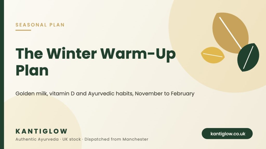 Ayurvedic winter warm-up plan for the UK with golden milk and vitamin D – KantiGlow cover