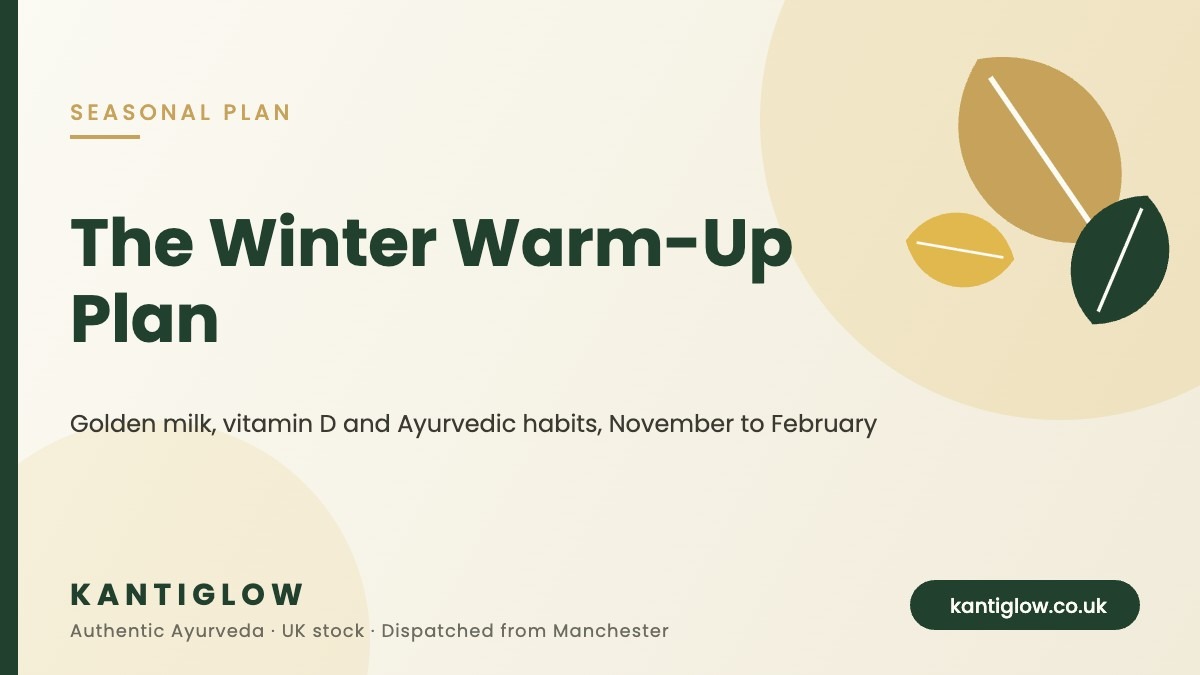 Ayurvedic winter warm-up plan for the UK with golden milk and vitamin D – KantiGlow cover