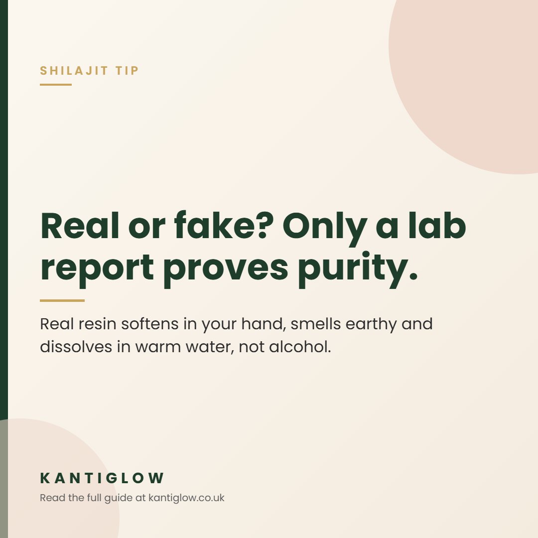 Real shilajit checklist social card – KantiGlow
